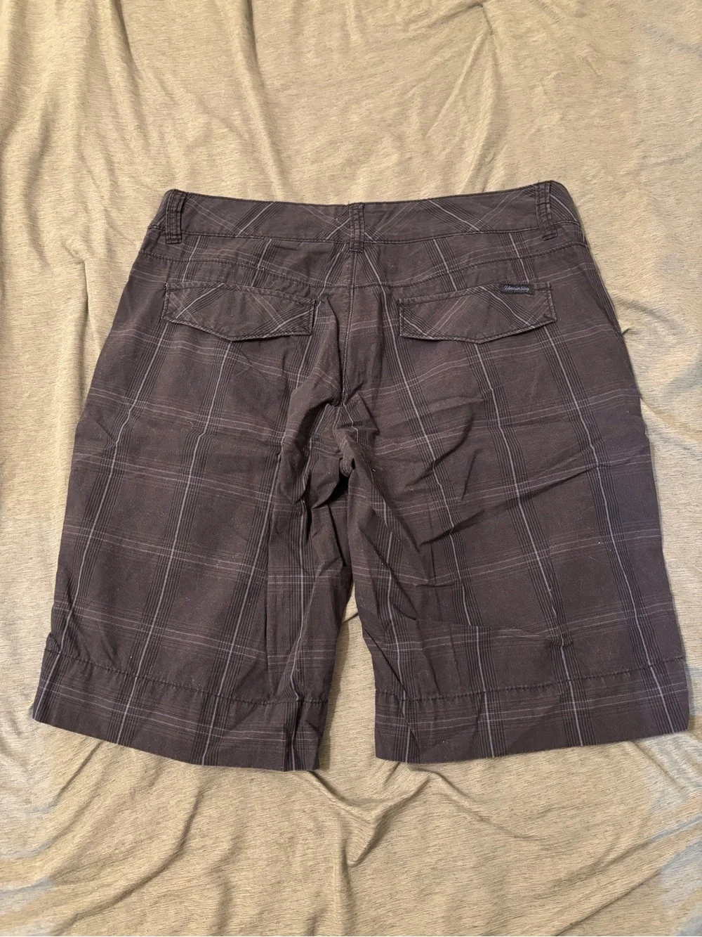UNIONBAY women’s Black Plaid Flat Front Shorts y2k